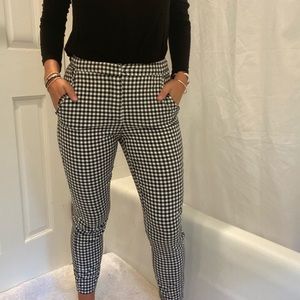 Zara High Waisted Gingham Pants
